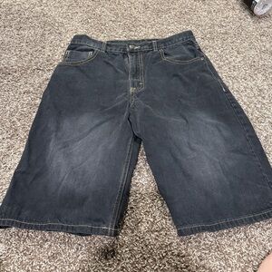 💚Black Jean shorts with adjustable waist